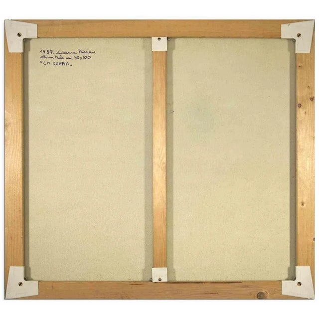 Contemporary Giovanna Picciau, The Couple, Oil on Canvas, 1987 For Sale - Image 3 of 4