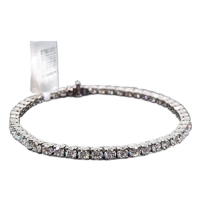6.68 Ct Diamond Tennis Bracelet For Sale