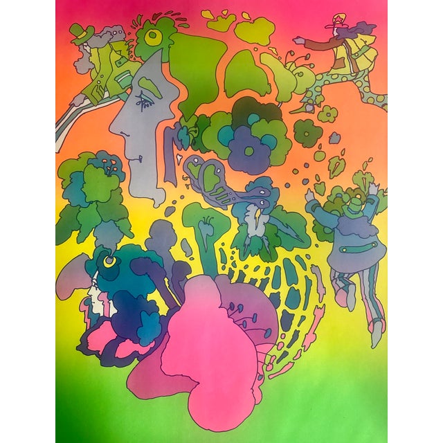 Signed Peter Max "Life is Beautiful Stay Alive Don't Smoke Cigarettes" poster 1969 Original and authentic, vintage...