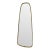 Vintage Mid-Century Modern Organic Brass Teardrop Wall Mirror, 1970s For Sale