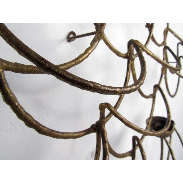 Mid-Century Modern Curtis Jere Mid-Century Sculptural Candle Wall Sconce For Sale - Image 3 of 5