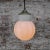 Metal Vintage Industrial White Porcelain & Opaline Glass Brass Pendant Light For Sale - Image 7 of 9