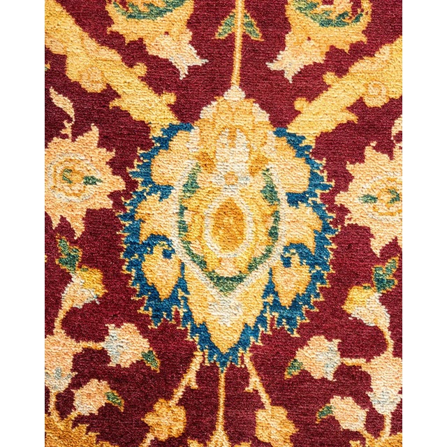 Traditional Mogul, One-of-a-Kind Hand-Knotted Area Rug in Red, 9' 1" x 12' 1" For Sale - Image 3 of 8