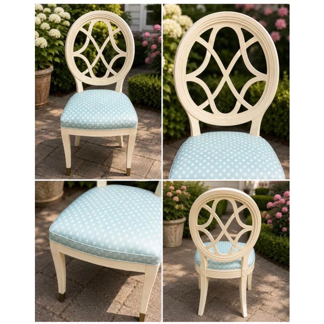 1980s Vintage Century Furniture Hand-Carved Dining Chairs - Set of 8 - Solid Wood For Sale - Image 5 of 5