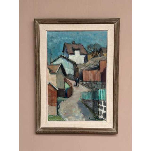 Gunnar Lundqvist, Path Between, 1970s, Oil on Panel, Framed For Sale - Image 4 of 17
