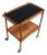 Mid 20th Century Danish Modern Bar Cart in Walnut + Black Laminate For Sale