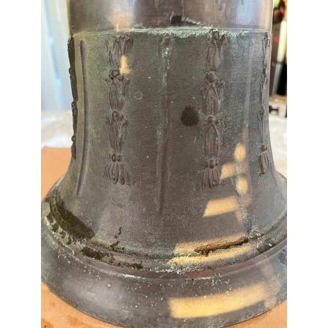 This exceptional late 19th-century bronze chapel bell is a study in both form and function. Weighing approximately 20...