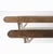 French Pair of Solid Oak Farmhouse Benches c.1900-1920's - 17 in tall x 87.5 x 13.5 - Seat depth is 7.5 inches