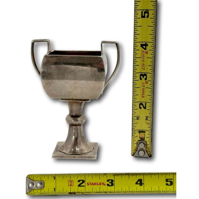 Antique 1877 London England Sterling Silver Trophy Cup With 1949 Mixed Foursomes Tennis Championship Presentation Engraving For Sale - Image 11 of 12