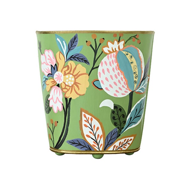 Brand new special order item. Not vintage. Elevate your home décor with this charming waste basket featuring a handpainted...