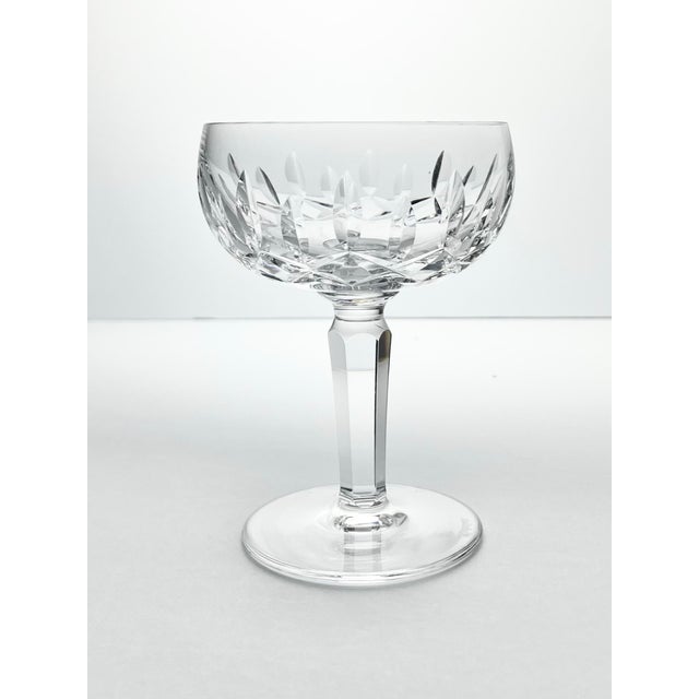 Waterford Crystal 1990s Waterford “Kildare” Set of 7 Crystal Coupe Champagne Glasses For Sale - Image 4 of 7