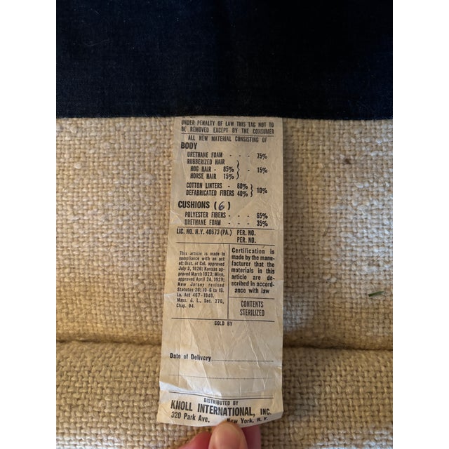 Vintage 1950s Mid-Century Modern Knoll Sofas With Walnut Bases For Sale - Image 15 of 15