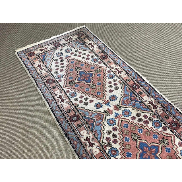 Gray Handmade Iranian Wool Rug For Sale - Image 8 of 12
