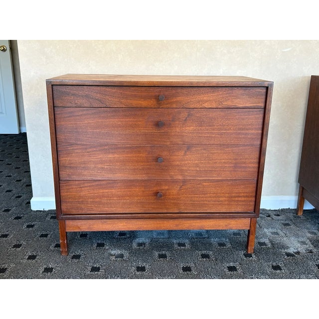 Vintage Mid-Century Modern Walnut Chest of Drawers For Sale - Image 10 of 13