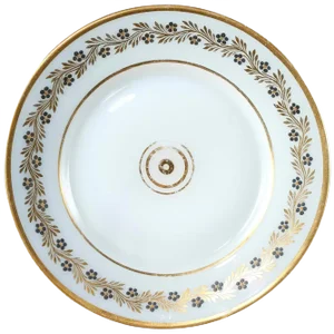 Charles X White Opaline Plate by Jean-Baptiste Desvignes