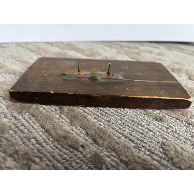 Folk Art Carved Wooden Ice Skater For Sale - Image 9 of 11