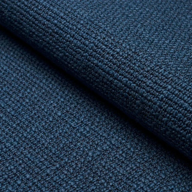 Schumacher Sonny Indoor/Outdoor Fabric In Navy For Sale
