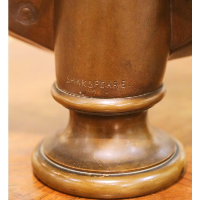19th Century American Tiffany & Co. Bronze Bust of William Shakespeare For Sale - Image 9 of 11