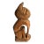 Carved Wooden Folk Art Cat Statue Figurine For Sale