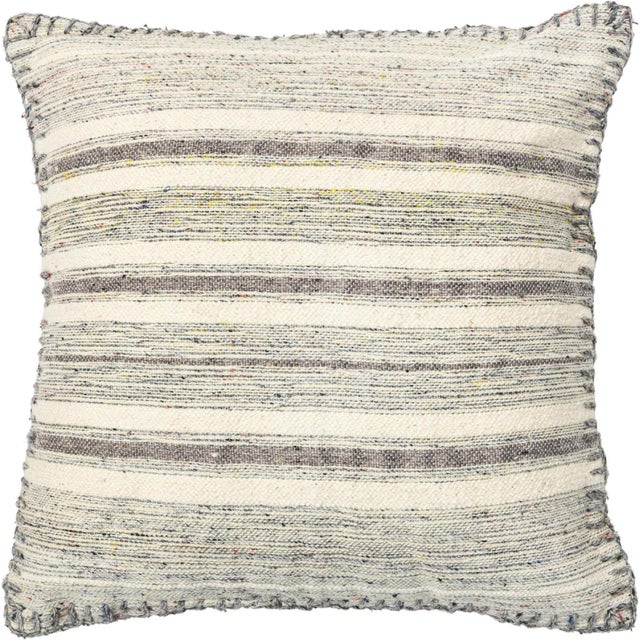 Elevate your home's look with a chic Modern Wool and Cotton Pillow, meticulously handmade with opulent materials, in a 20"...