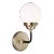 Ian Fowler By Visual Comfort Studio Cafe 1-Light Bath Vanity Sconce in Satin Brass For Sale