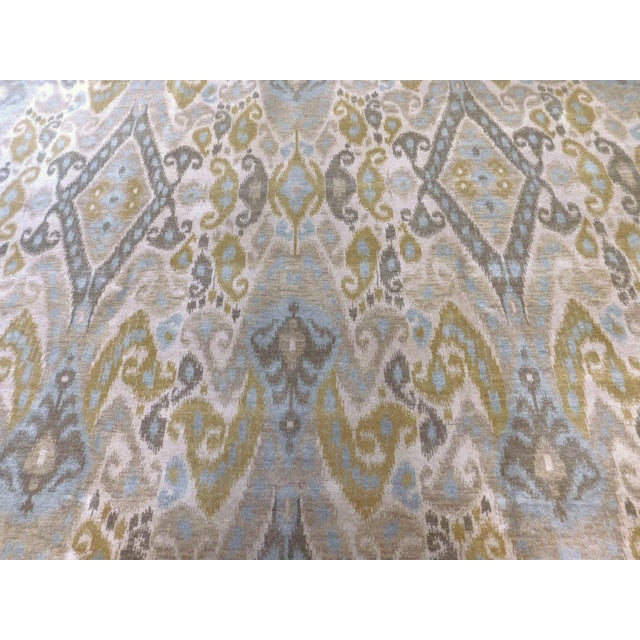 Hand Knotted Rug of Ikat Design in Soft Color Palette. For Sale - Image 14 of 18