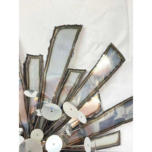 Signed Brutalist Starburst Wall Sculpture by Curtis Jere For Sale - Image 14 of 18
