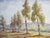 California Plein air, landscape impressionist oil on canvas, striking brush, presumably signed with Red paint. Updated...