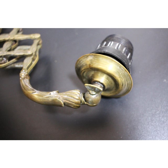 Scissor Wall Lamp in Bronze, 1930 For Sale - Image 9 of 18