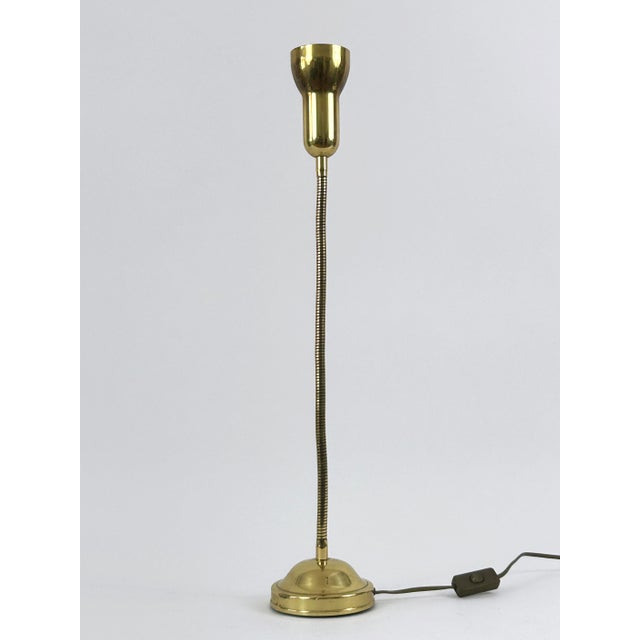 Mid-Century Modern Gooseneck Brass Table Lamp, Germany, 1970s For Sale - Image 10 of 18