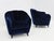 Gio Ponti Mod. Shell Chairs in Deep Blue Velvet by Gio Ponti for Case E Giardini, Italy, 1950, Set of 2 For Sale - Image 4 of 16