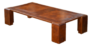 Vintage Coffee Table in Leather, 1950s