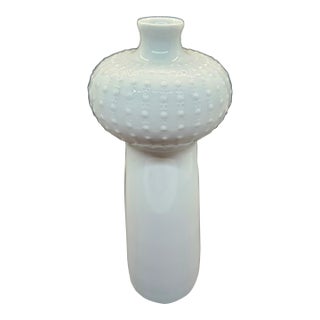 MCM Meissen Weifs White Blanc De Chine German Porcelain Vase For Sale