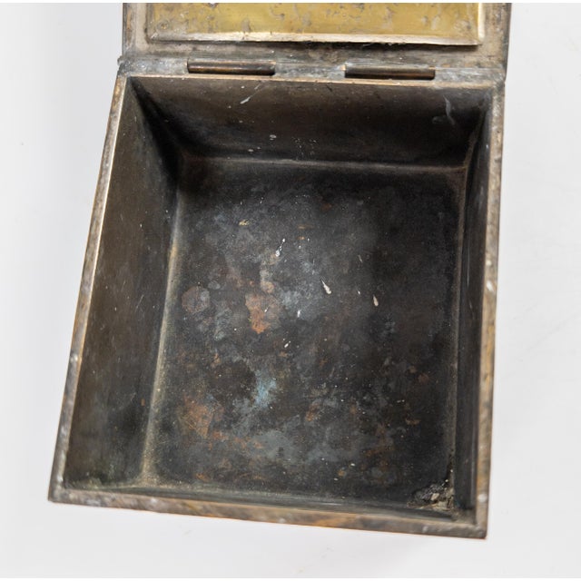 20th Century Gun Metal Gray Art Deco Bronze Dresser Box by Oscar Bach For Sale - Image 11 of 13