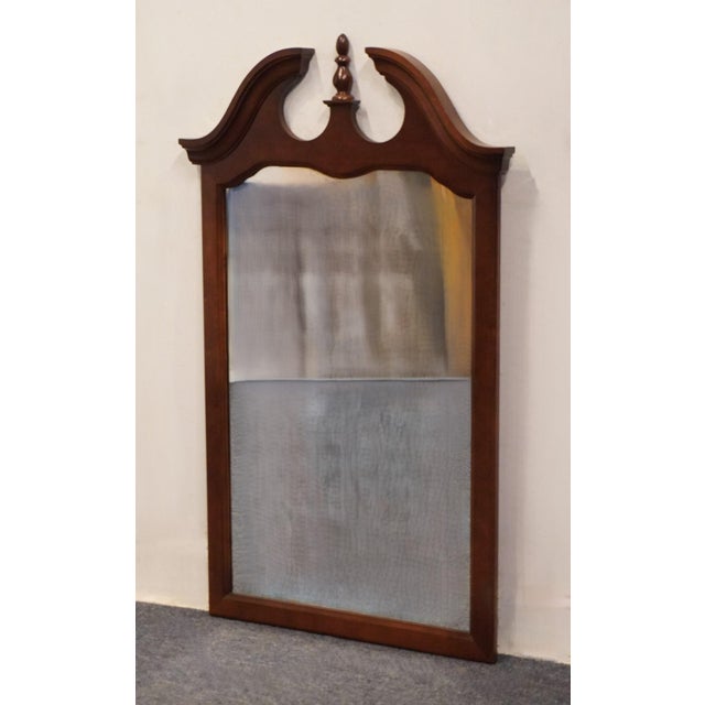 Traditional Thomasville Impressions Winston Court Solid Cherry Traditional Style 30" Pediment Mirror 20611-220 For Sale - Image 3 of 6