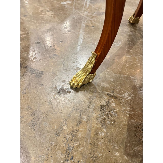 Wood Pair of Italian Empire Style Mahogany Side Tables For Sale - Image 7 of 7