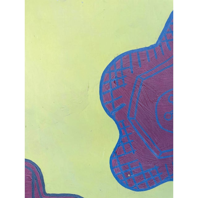 Yellow Late 20th Century Original XL Painting on Board Signed by Zandra Rhodes For Sale - Image 8 of 11