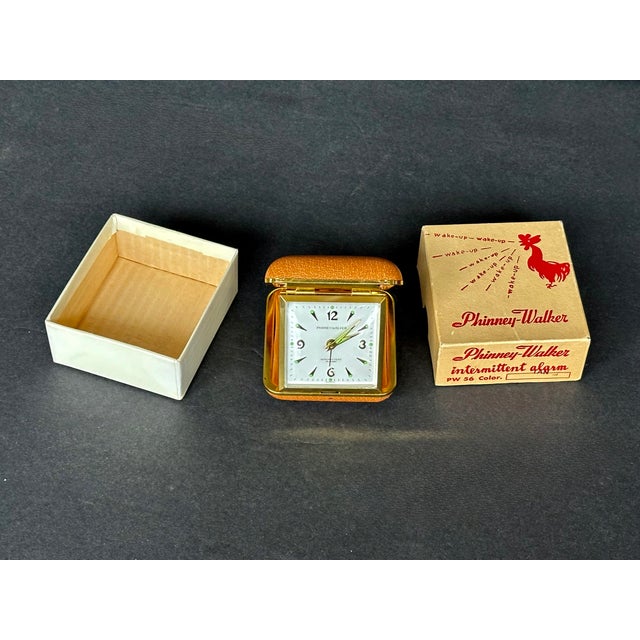 Mid Century 1950s Vintage Travel Alarm Clock Made in Germany For Sale - Image 12 of 12
