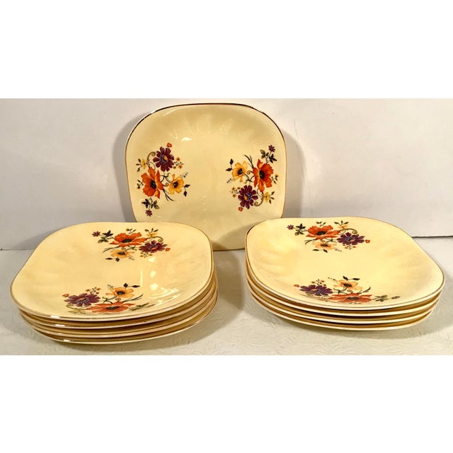 Vintage Limoges China Golden Glow Dessert Plates Set of 9 Chairish