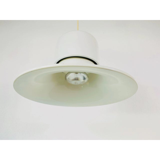 White Metal Hanging Lamp by Joe Colombo, Italy, 1950s For Sale - Image 3 of 9