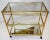 - Service trolley with structure brass type of bamboo cane - 2 glass shelves and bottom shelf mirrored - Cart mounted on...