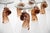 Amber Murano Glass and Pulegoso Nautilus Flutes from Cenedese, 1950s, Set of 6 For Sale - Image 18 of 18