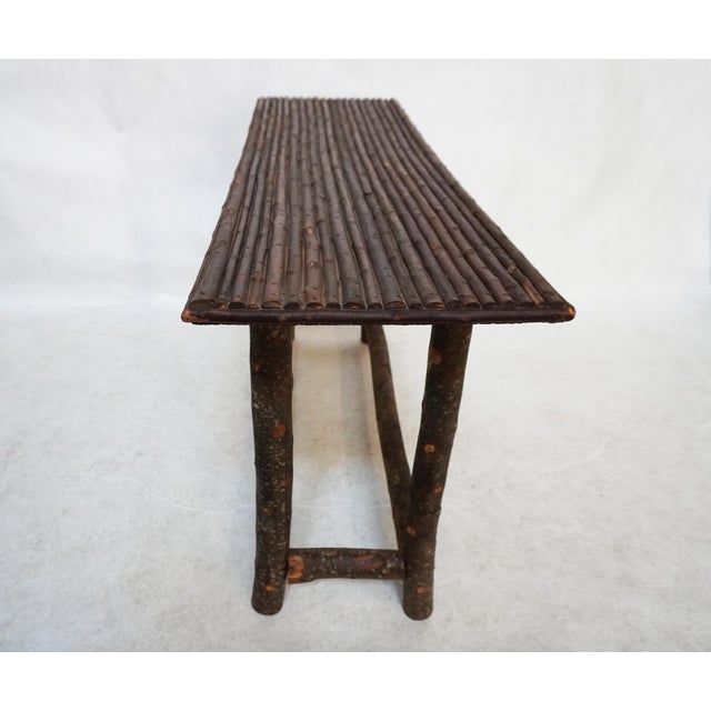 Rustic Wood and Twig Console Table For Sale In Los Angeles - Image 6 of 16