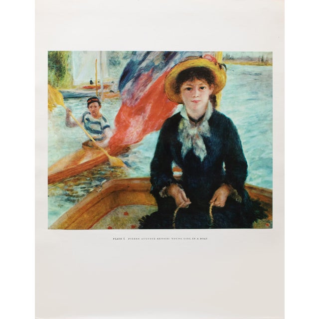 1950s After Renoir "Young Girl in a Boat", First Edition Swiss Full-Color Print For Sale - Image 10 of 10