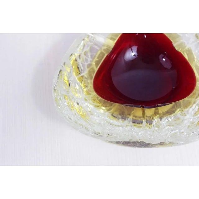 Craquele Murano Glass Ashtray For Sale - Image 4 of 10