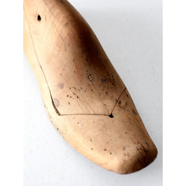 Wood Antique Wood Shoe Last For Sale - Image 7 of 8