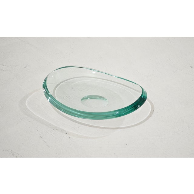 Glass Mid-Century Nile Green Murano Glass Pocket Emptyer from Fontana Arte, Italy, 1960 For Sale - Image 7 of 10