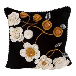 Mackenzie Childs Gardenia Square Pillows For Sale