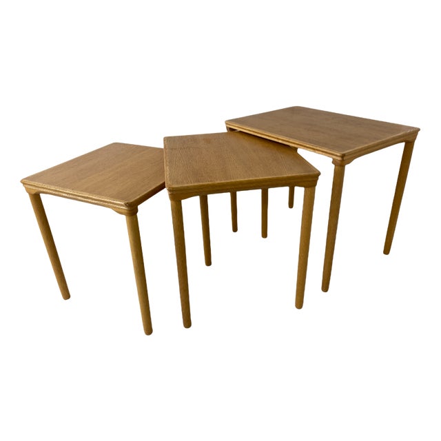 Danish Set Off Nesting Tables by E. W. Bach, 1960s, Set of 3 For Sale
