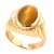 Metal 14 Karat Yellow Gold Cat's Eye Contemporary Ring, Size 11.5 For Sale - Image 7 of 9